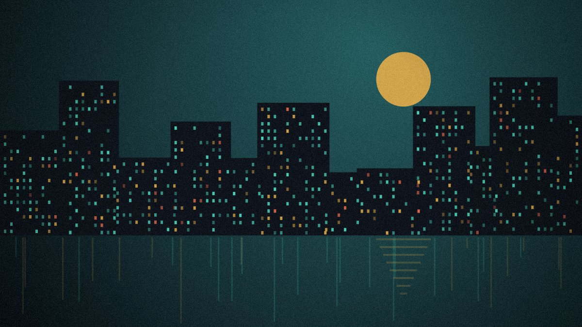 Stylized illustration for: Haebangchon: Seouls Neighbourhood That Never Fully Slept