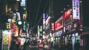 Asia's Electronic Music Scenes: Seoul, Tokyo, Shanghai, Bangkok — night scene photograph