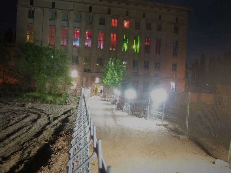 Berghain at night