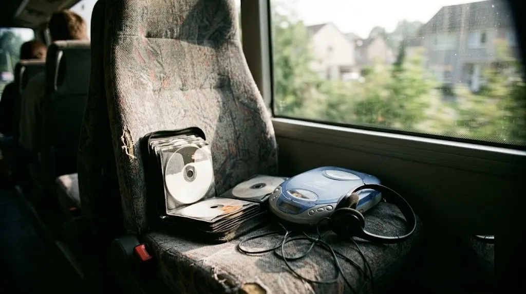A CD wallet on the bus