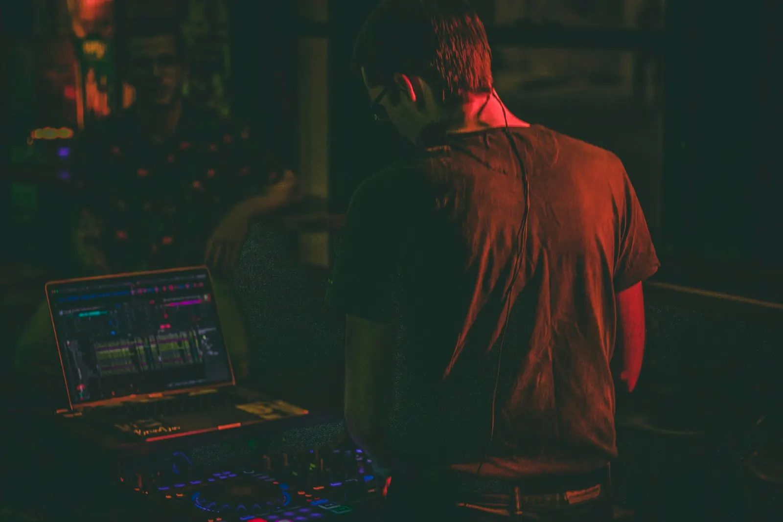 Dark club interior detail