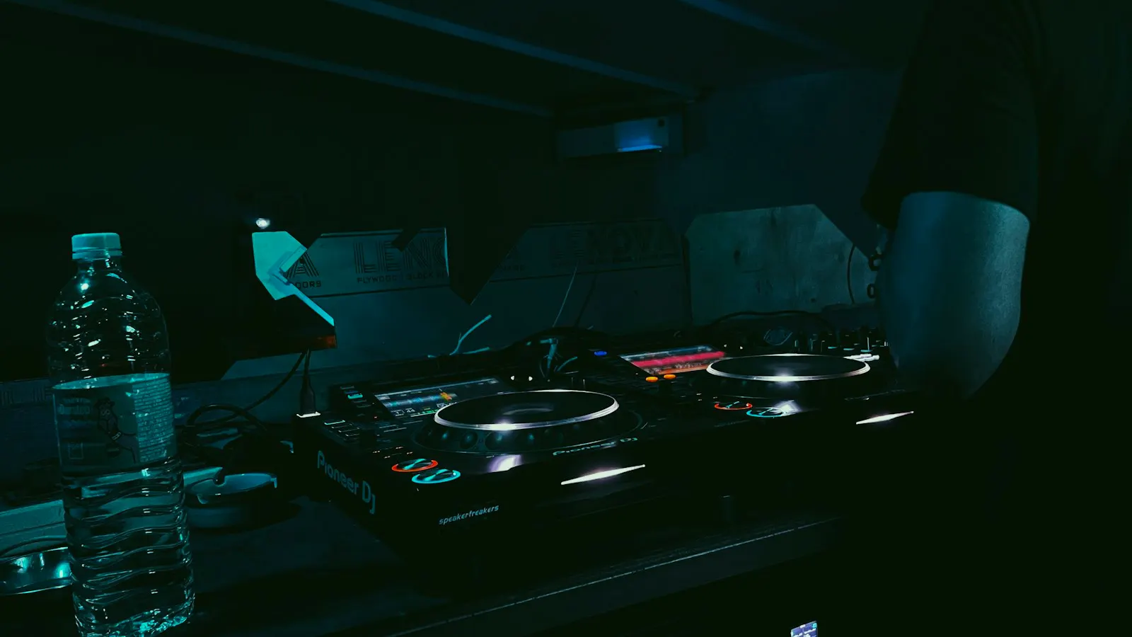 Dark club interior detail