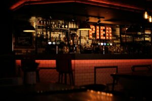 Dark club interior detail