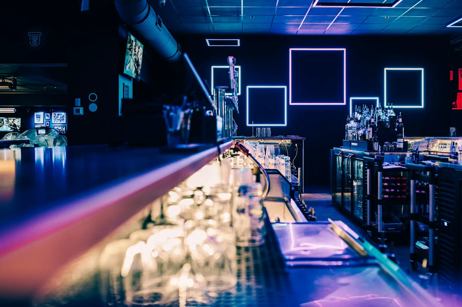 Dark club interior detail