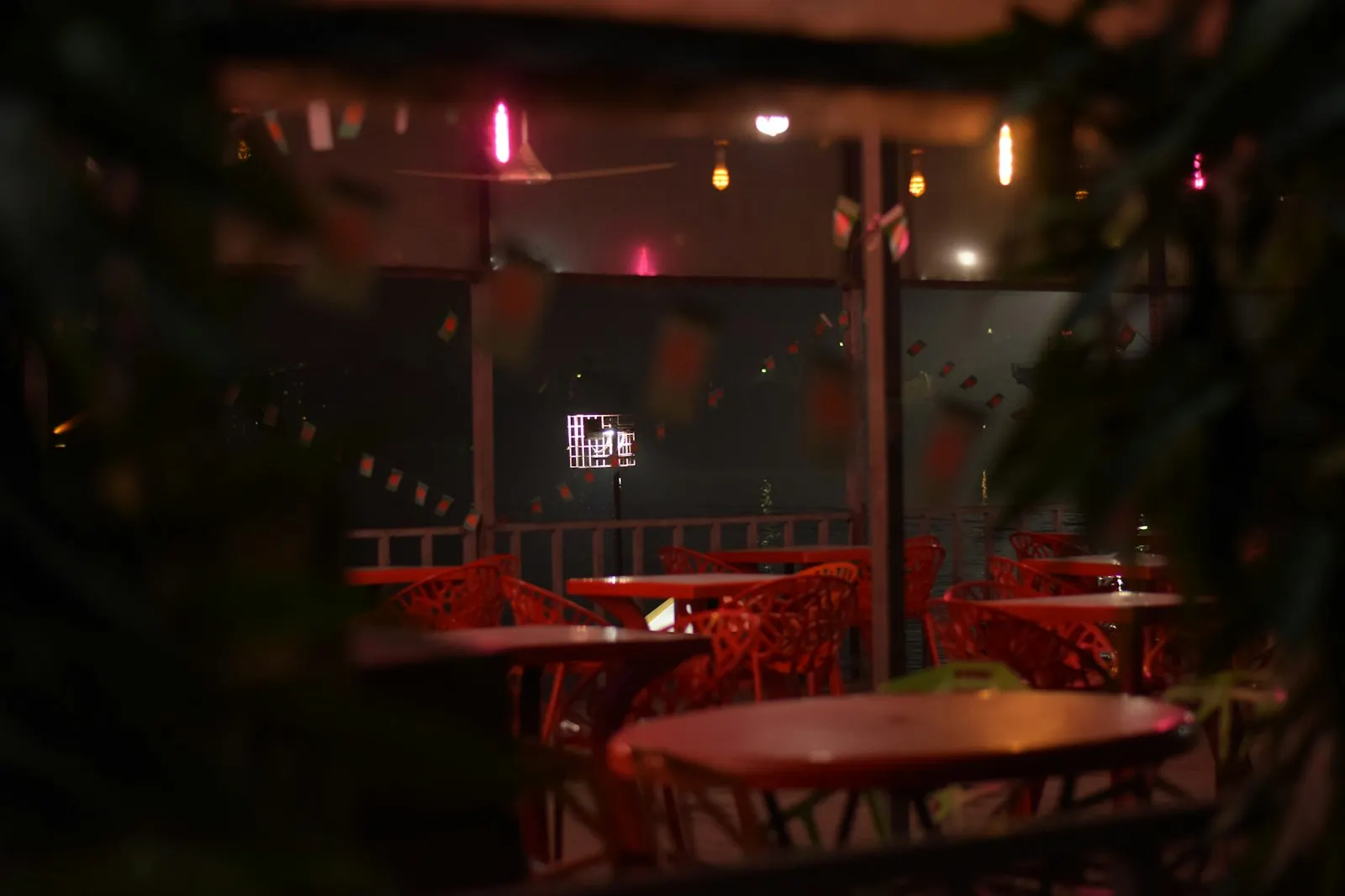 Dark club interior detail