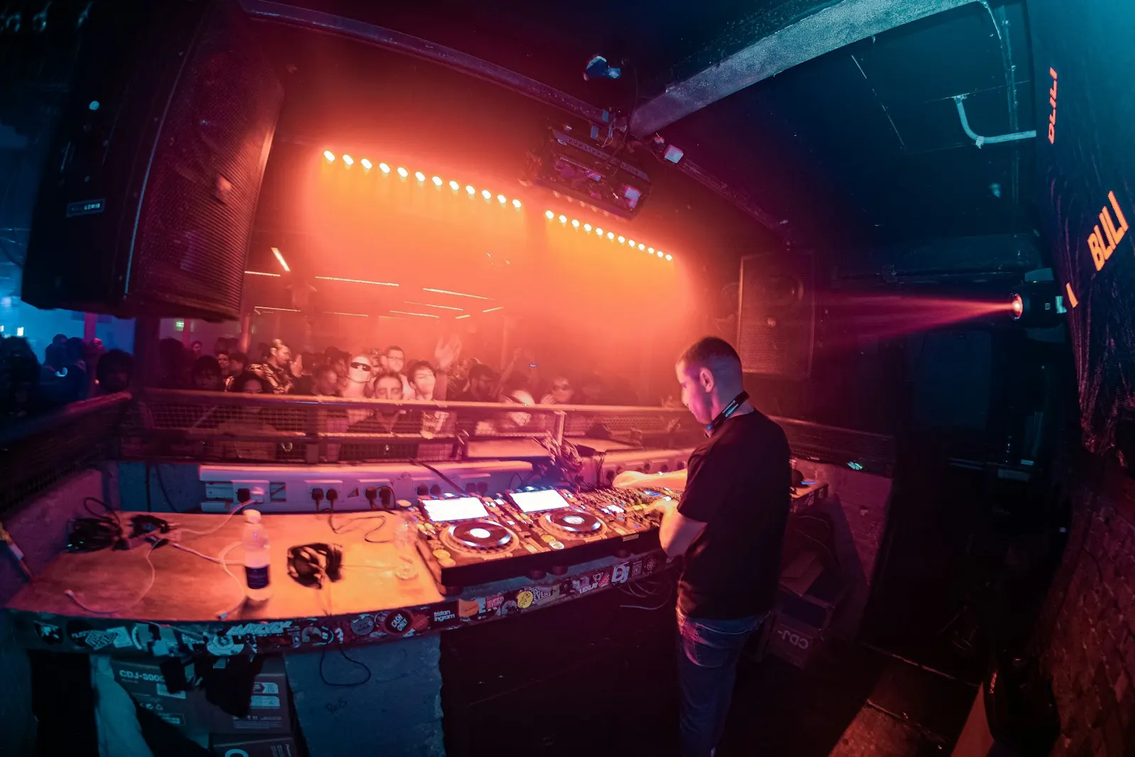 Dark club interior detail
