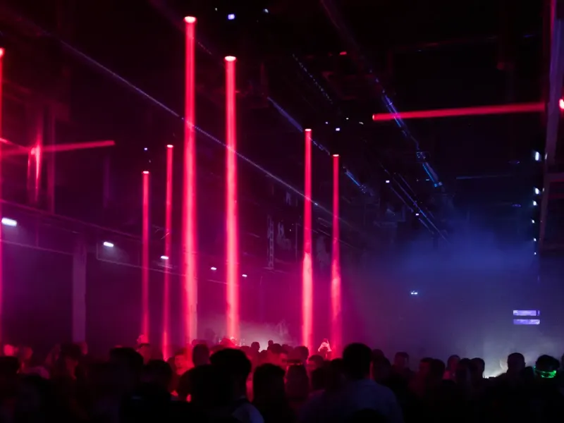 Dark club interior detail