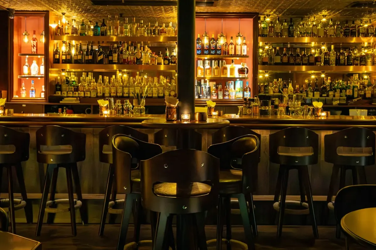 Dark club interior detail