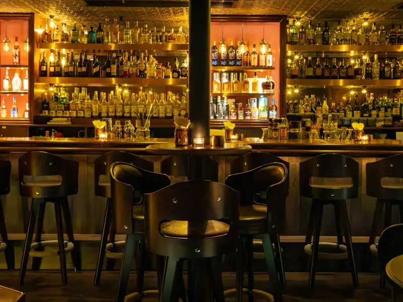 Dark club interior detail