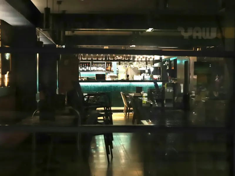 Dark club interior detail