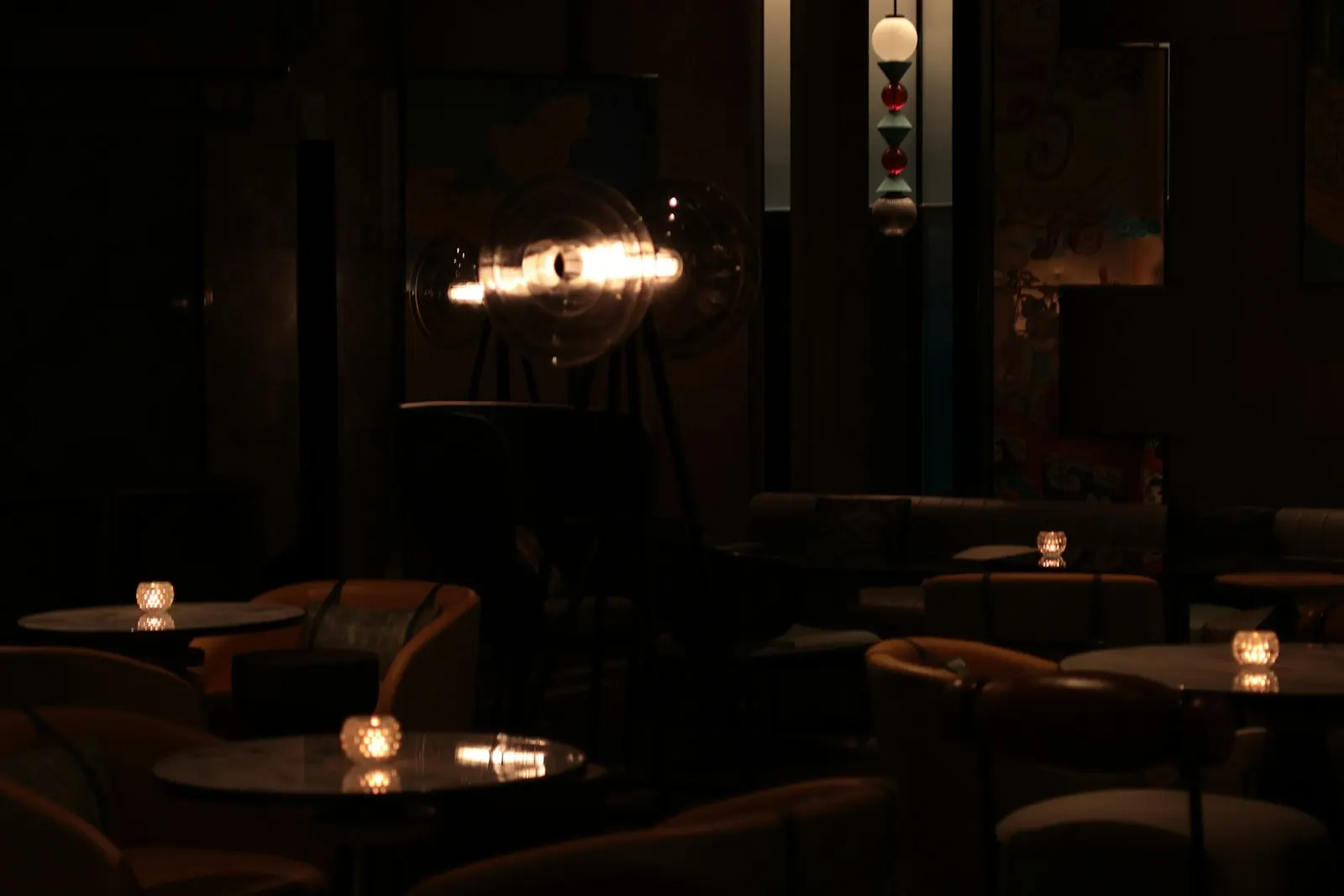 Dark club interior detail