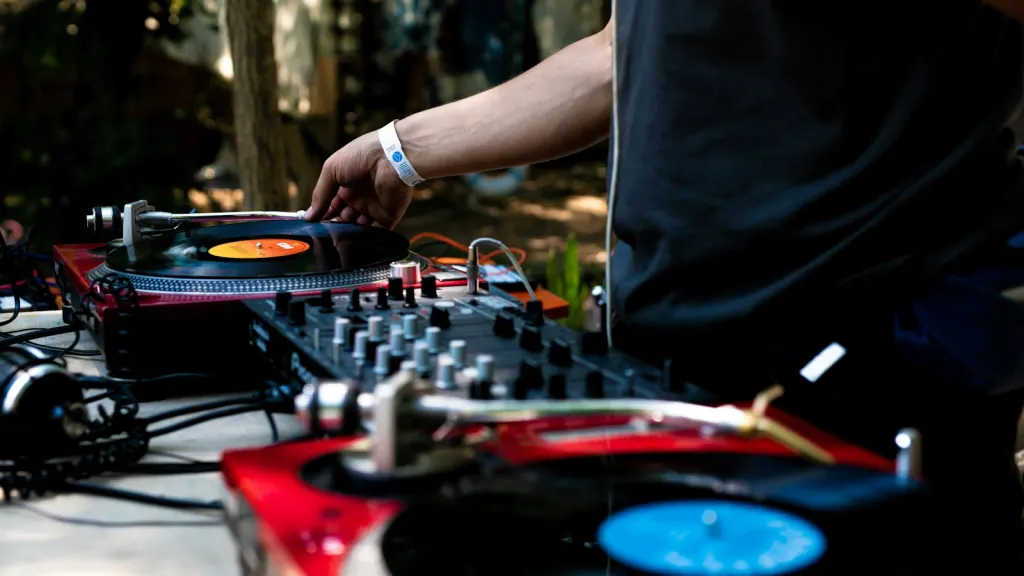 dj at decks dark booth