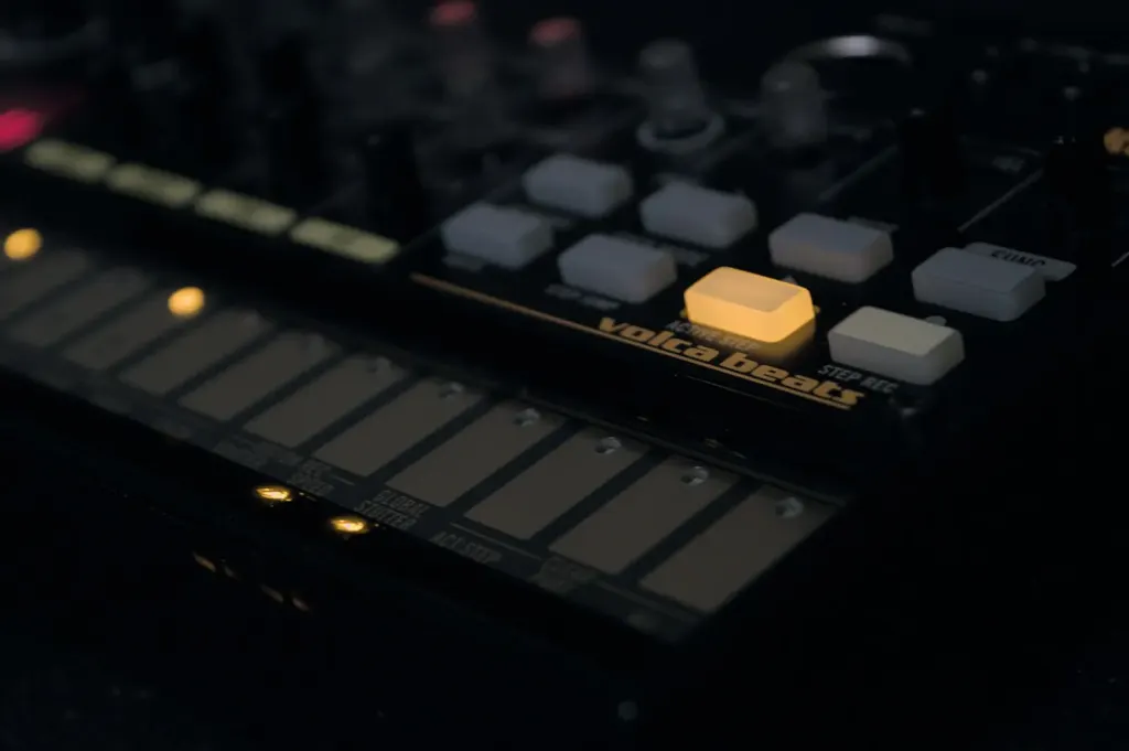 drum machine pads closeup