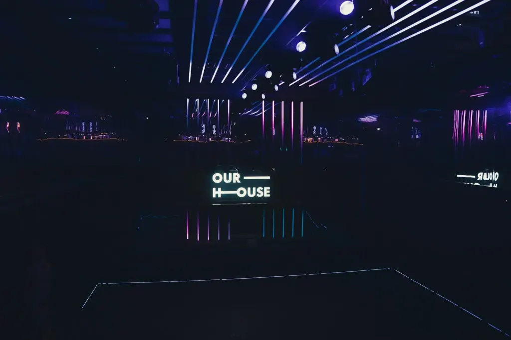 empty club lights before doors