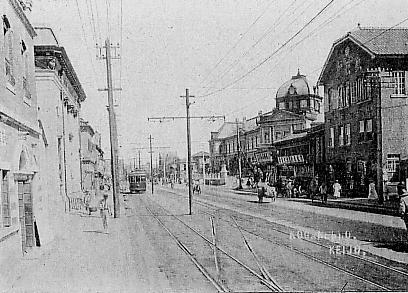 Street view of Kogane-cho, present day Euljiro, during the colonial period