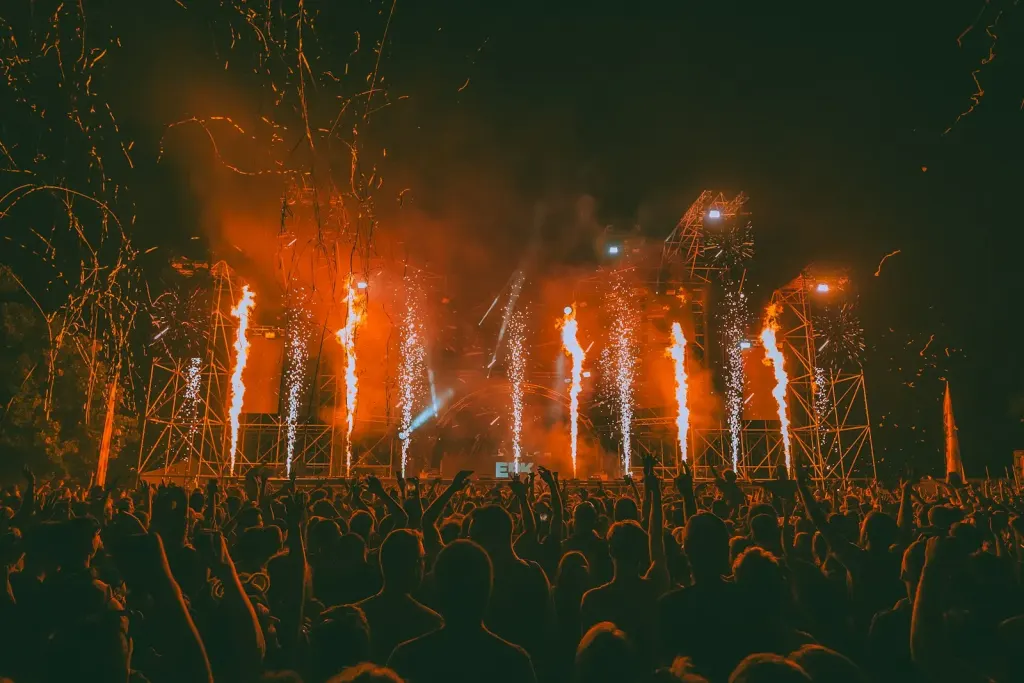 festival fireworks stage