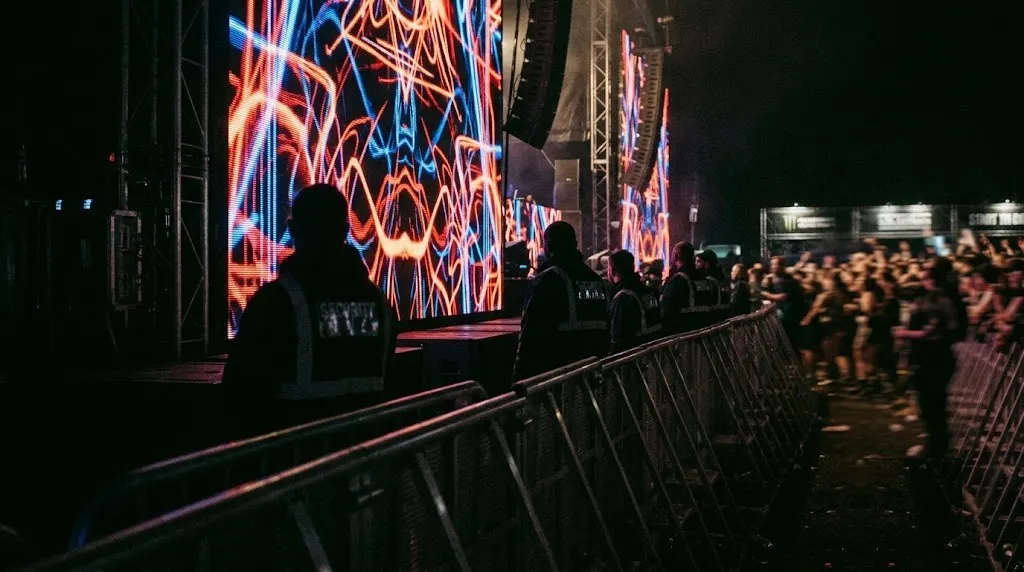 An LED wall from the barrier