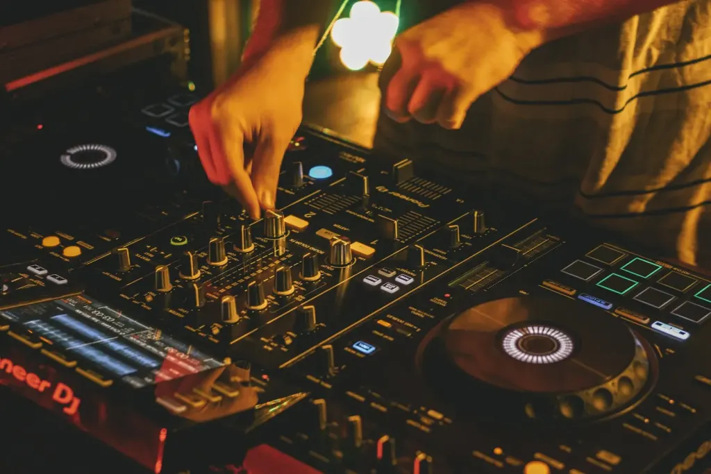 hands on cdj warm light