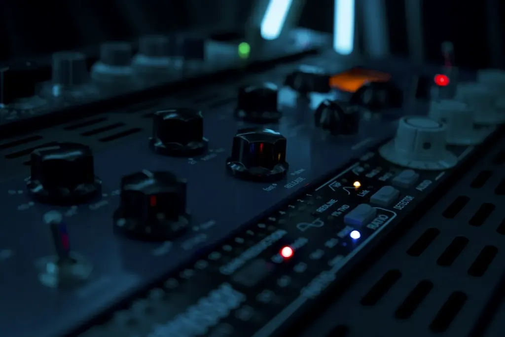 mixer knobs blue light