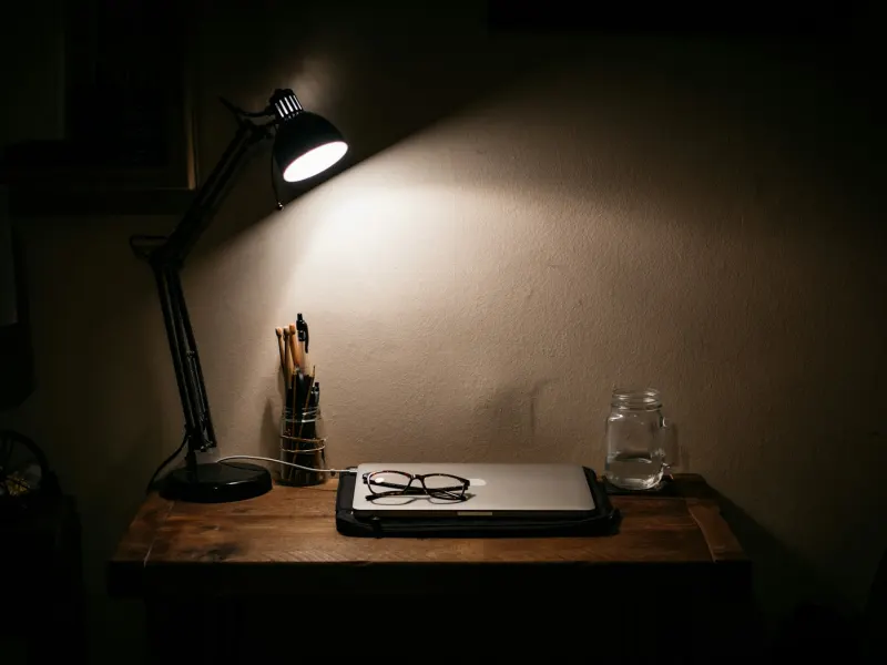 An office at night