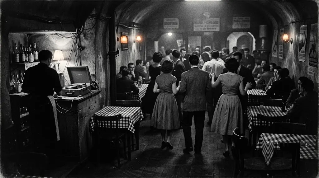 A Paris discotheque basement, 1950s