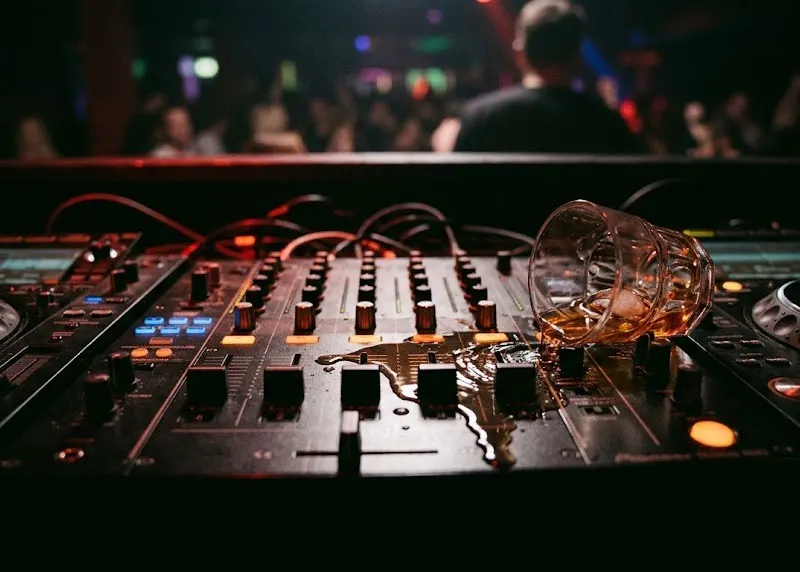 A spill at the booth