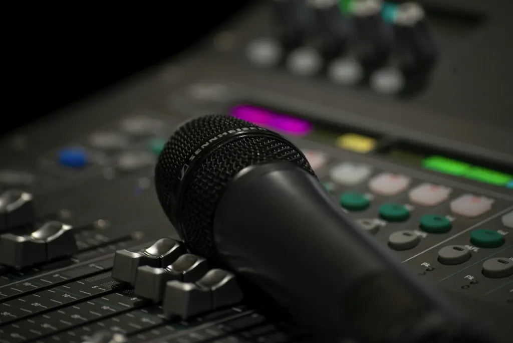 A mic on the mixer