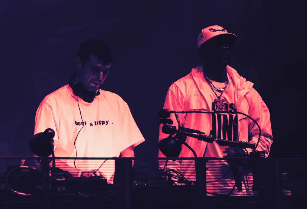 Fred again.. and Skepta performing at Crystal Palace Bowl in London in August 2025