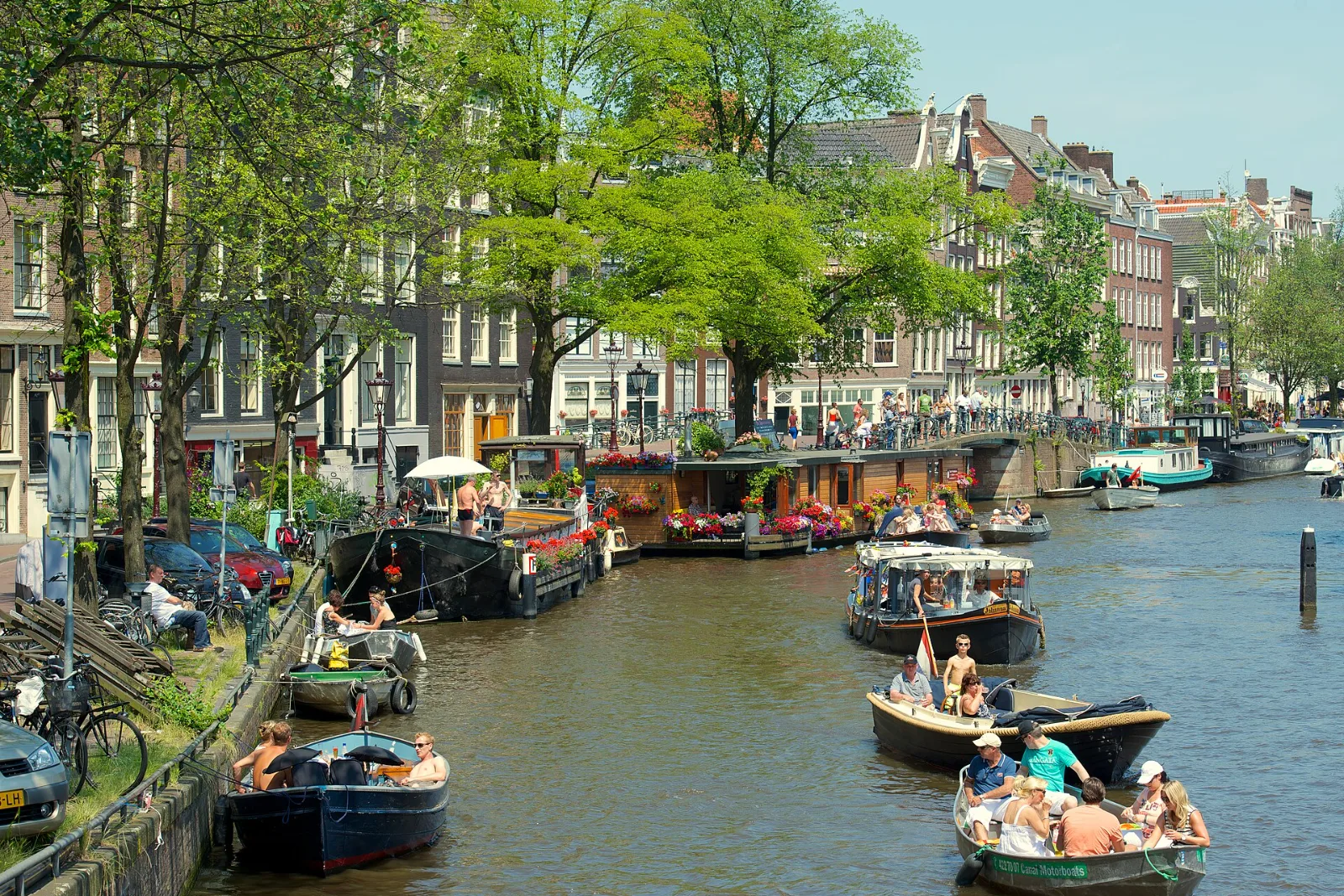 A canal in the Jordaan neighbourhood of Amsterdam