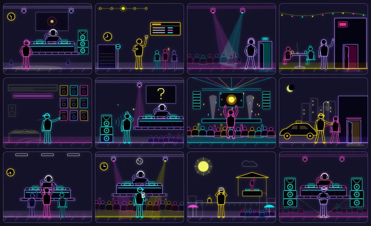 The twelve clubber types, illustrated