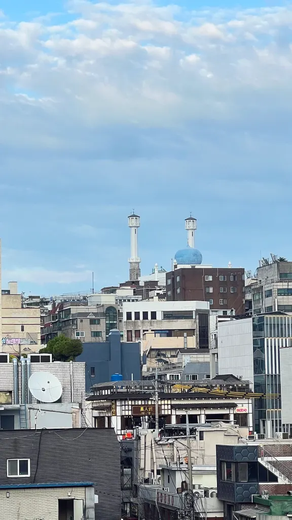 Itaewon rooftops in spring 2025