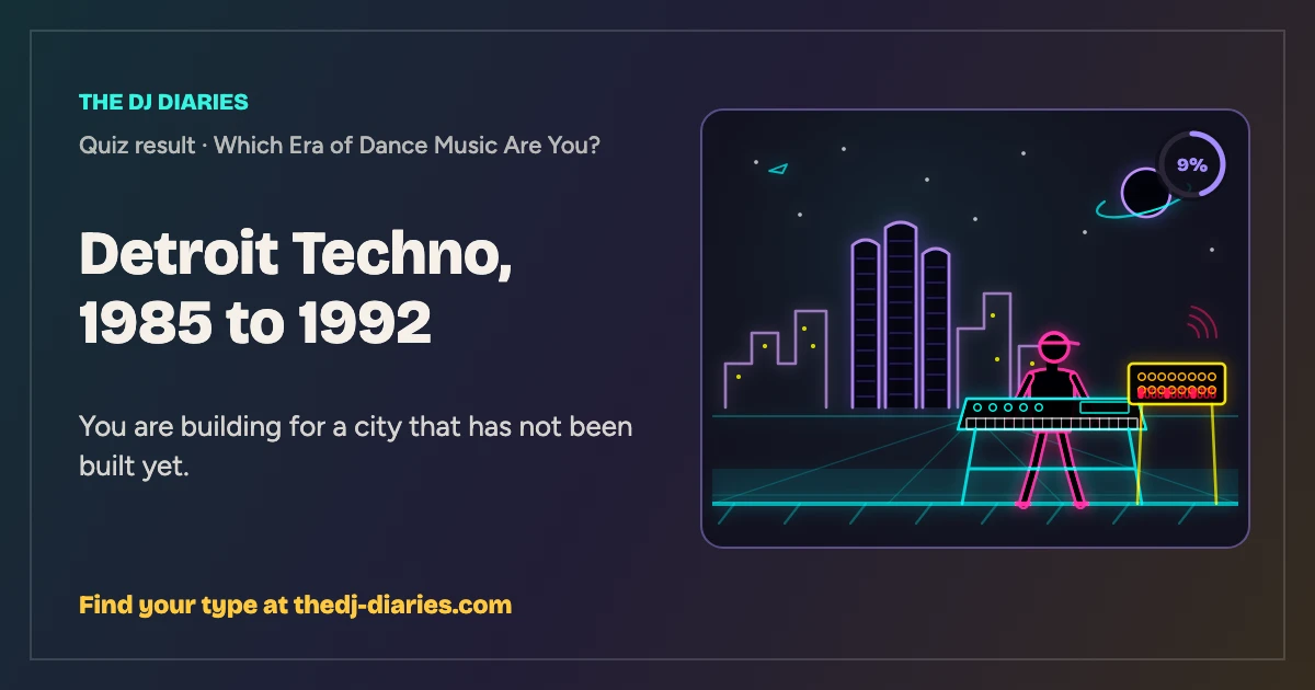 Detroit Techno, 1985 to 1992 result card