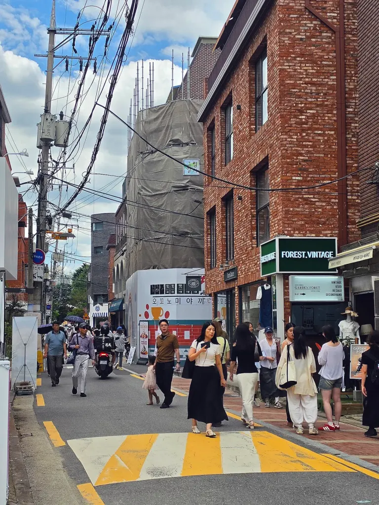 Shoppers on a Seongsu street