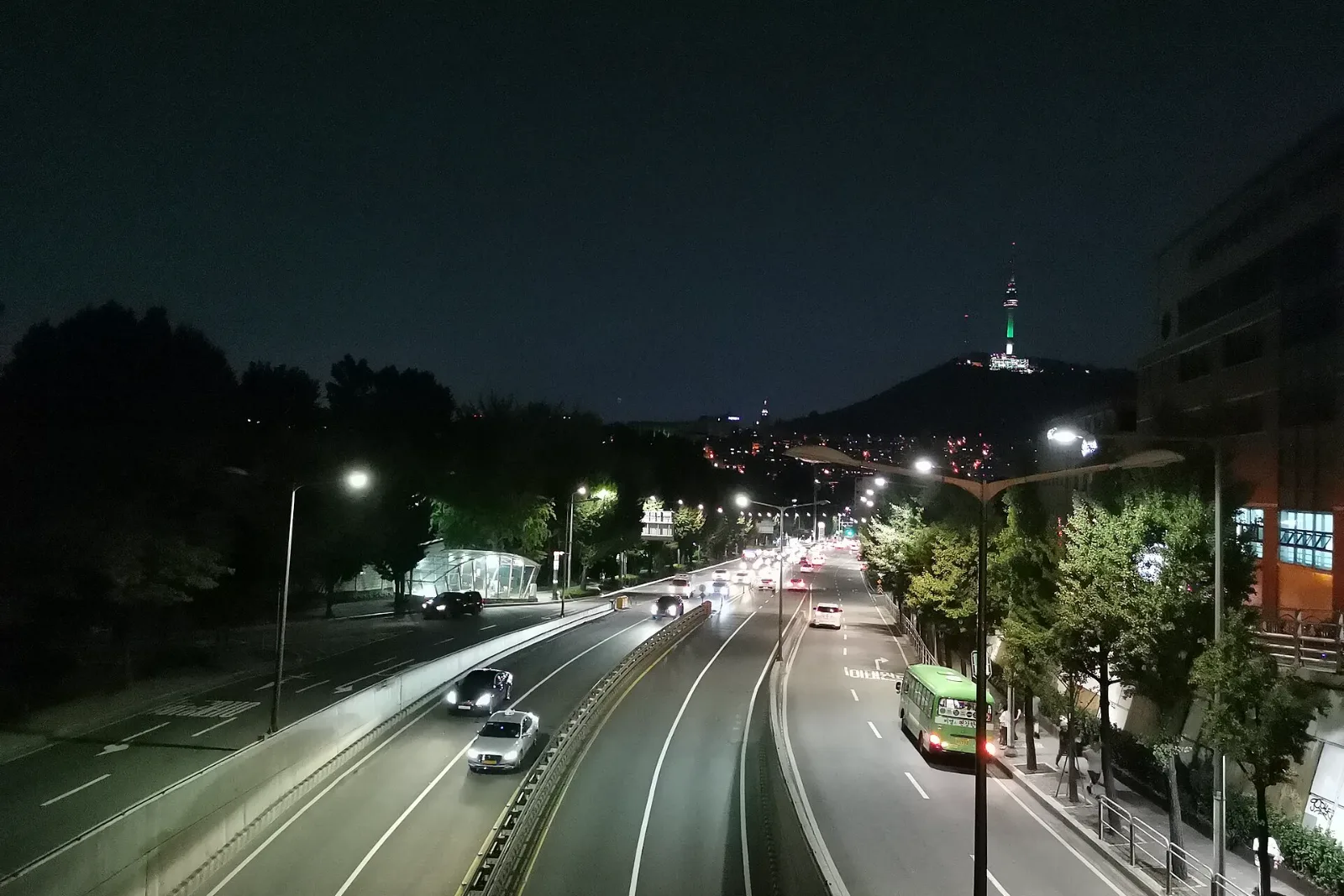 Itaewon at night in Seoul