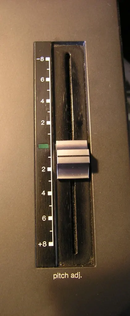 The pitch slider on a Technics SL-1210MK2