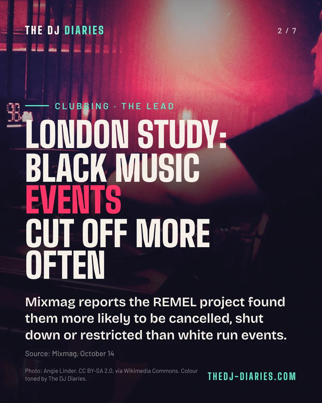 Carousel slide: London study finds Black music events are cut off more often