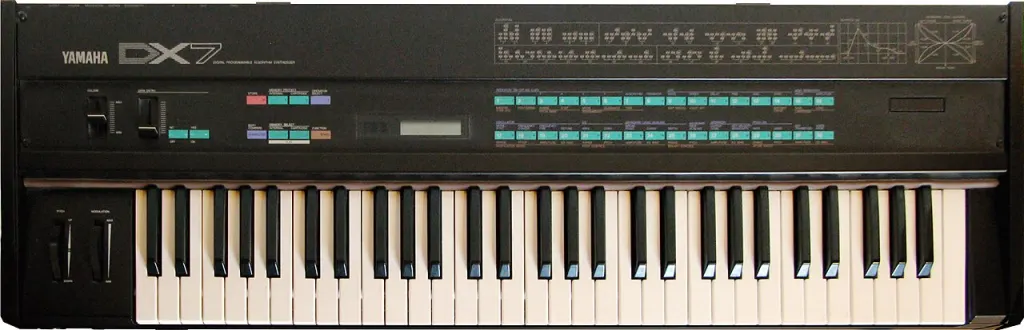 A Yamaha DX7 keyboard
